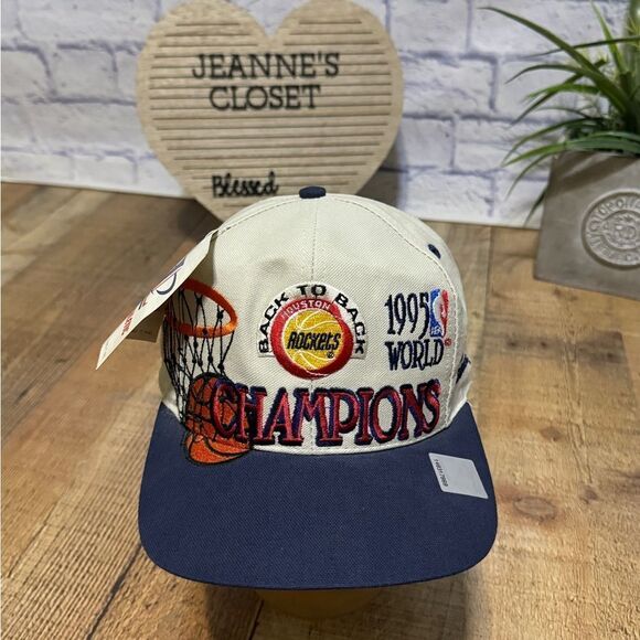 Houston Rockets Classic Logo Athletic 1995 NBA World Championship Hat BRAND NEW - Picture 11 of 14